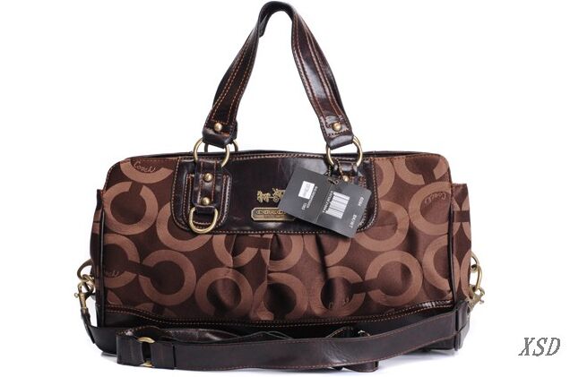 Coach Madison Logo Signature Large Coffee Luggage Bags EML | Women - Click Image to Close